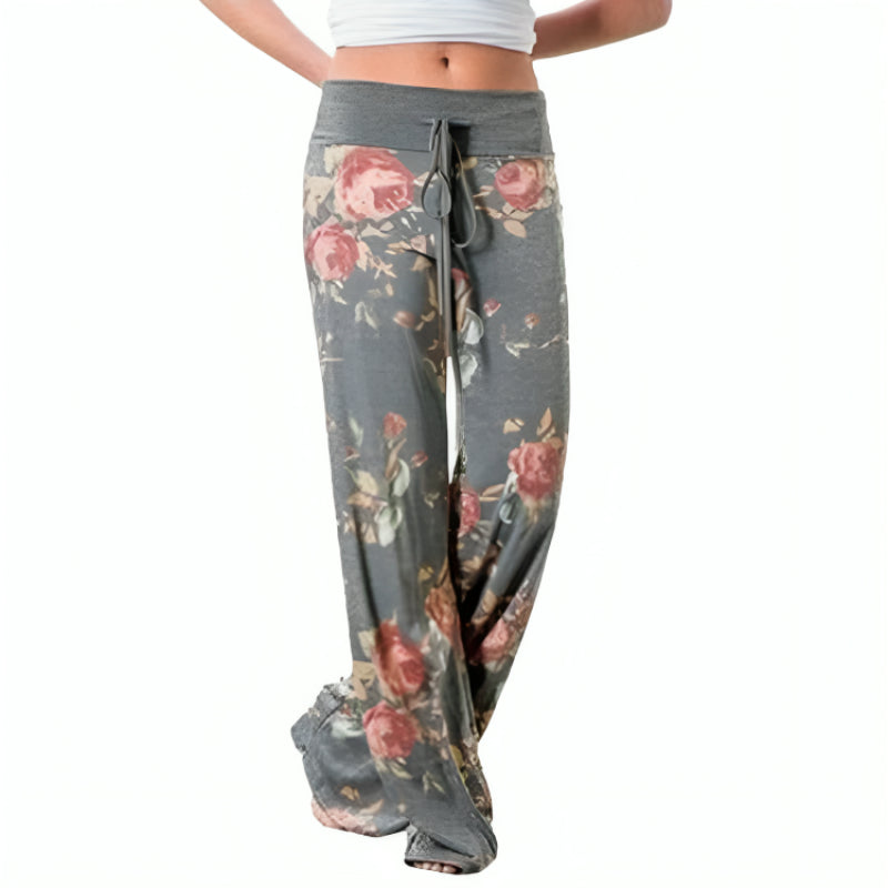 Women's Loose-Fit Floral Pants-Legletic