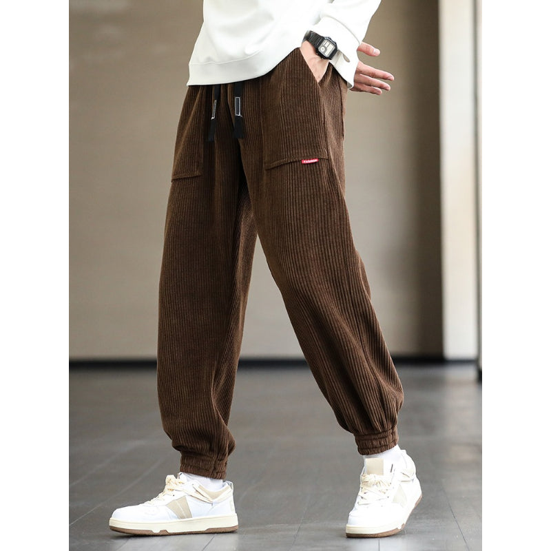 Men's Corduroy Loose Casual Baggy Joggers Pants-Legletic