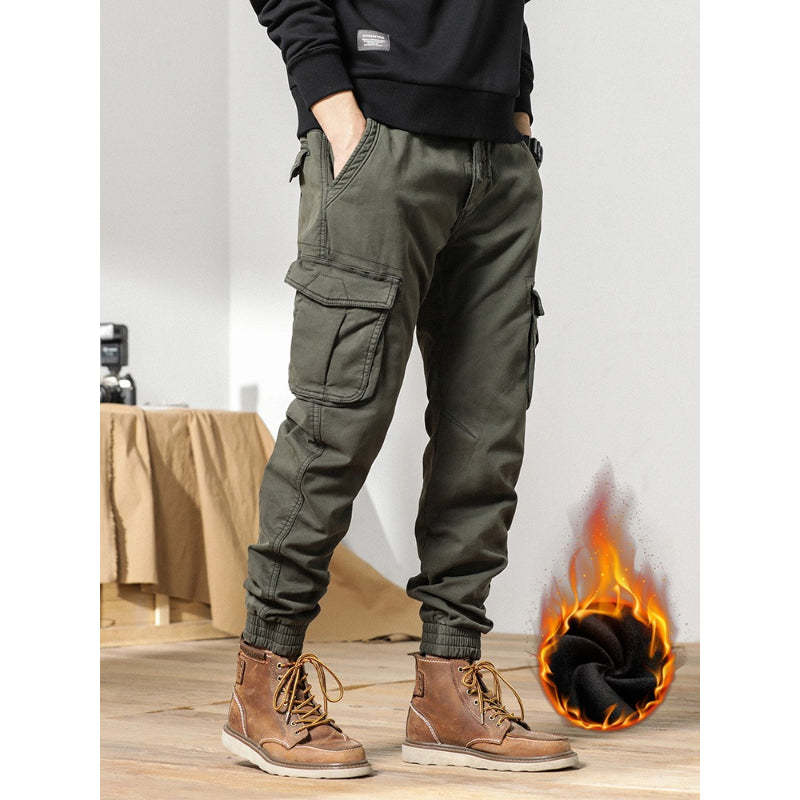 Multi Pockets Winter Cargo Pants For Men-Legletic