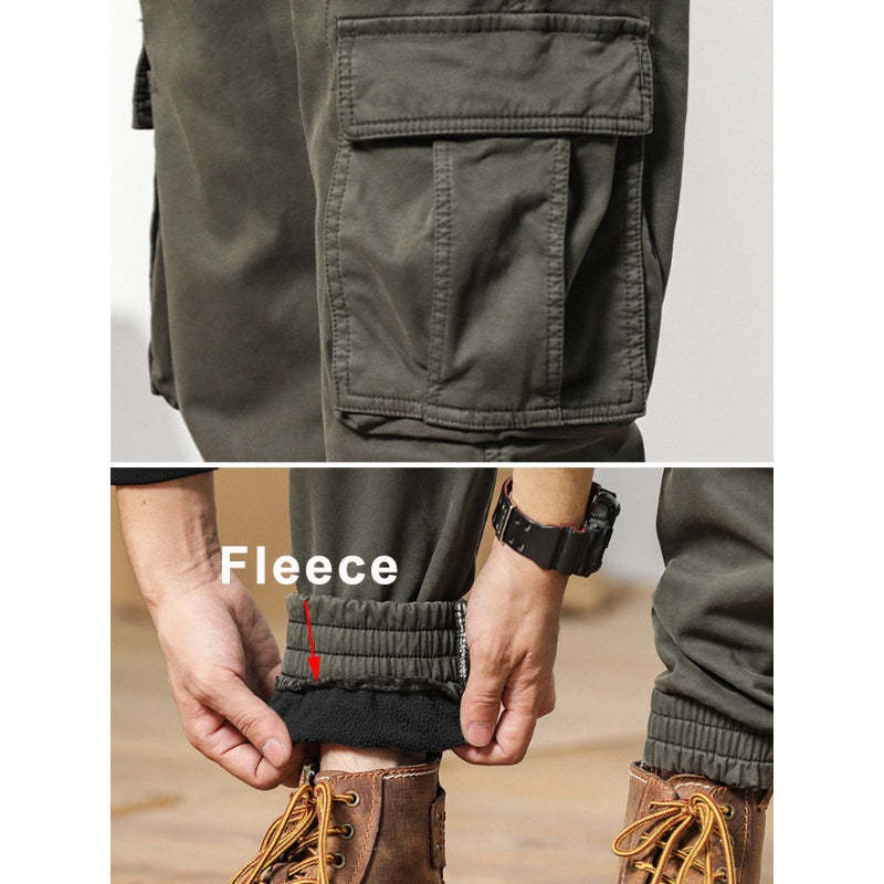 Multi Pockets Winter Cargo Pants For Men-Legletic
