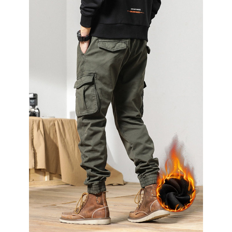 Multi Pockets Winter Cargo Pants For Men-Legletic