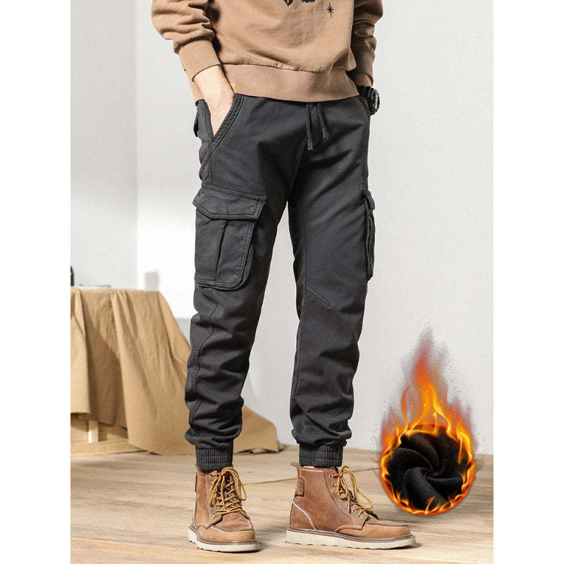 Multi Pockets Winter Cargo Pants For Men-Legletic