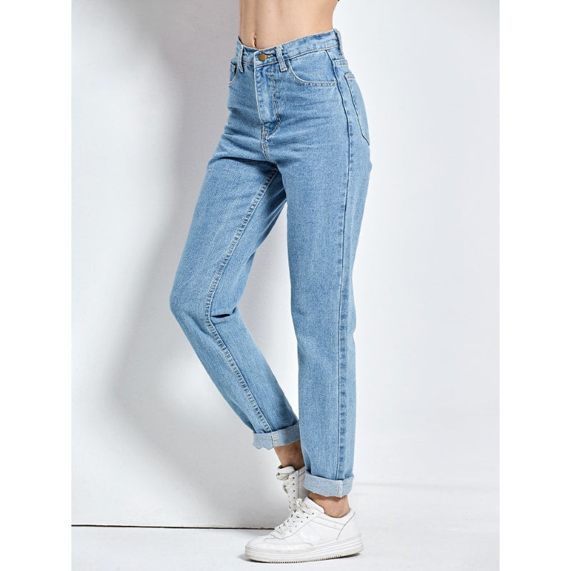 Women's Vintage High Waist Boyfriend Jeans-Legletic