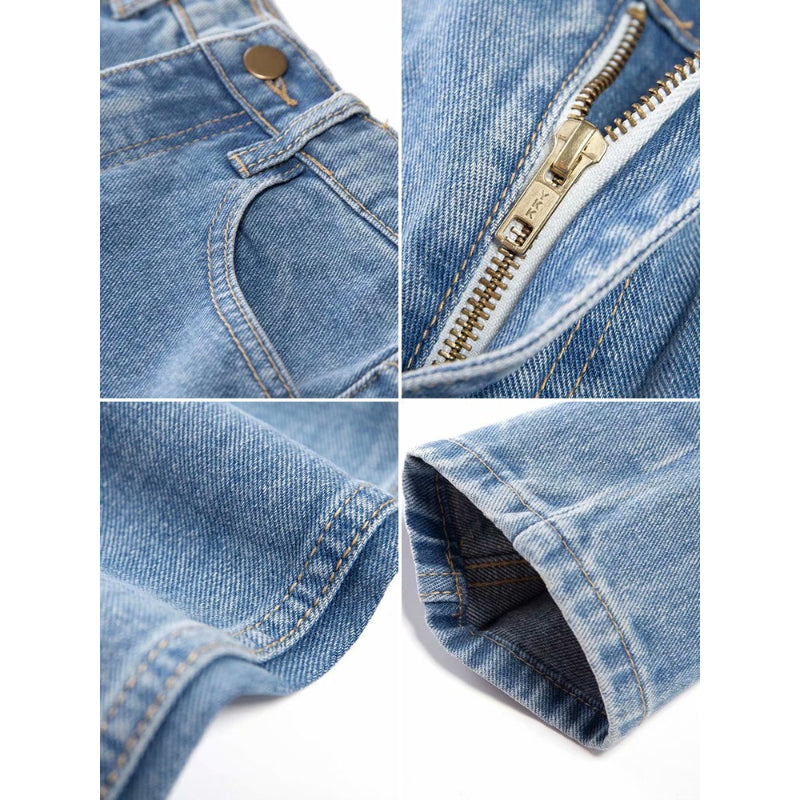 Women's Vintage High Waist Boyfriend Jeans-Legletic