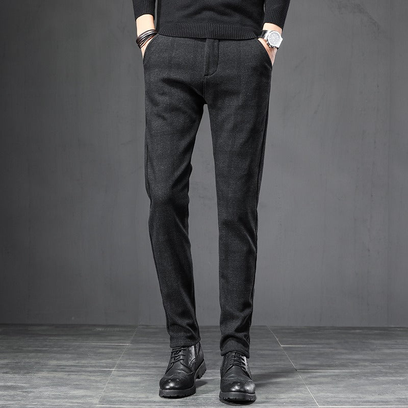 Plaid Work Stretch Pants For Men-Legletic