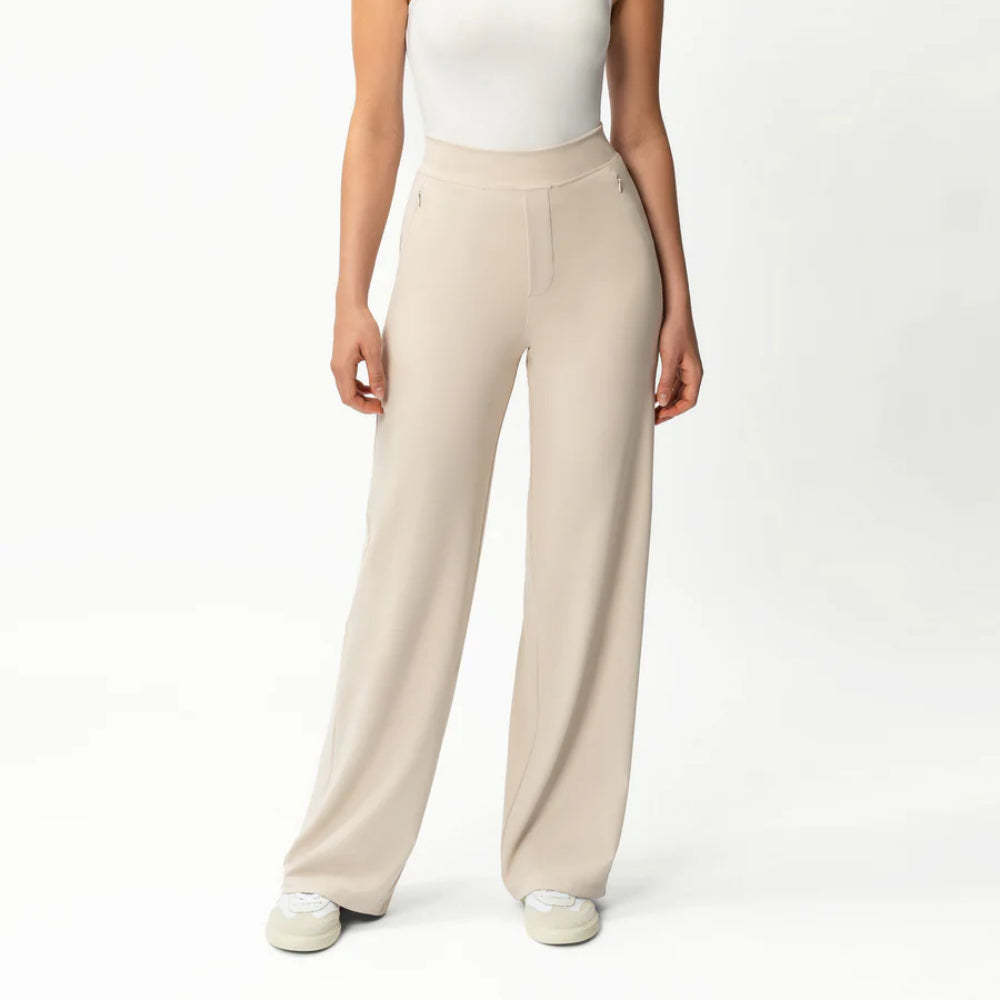 Solid Colored Straight Pants-Legletic
