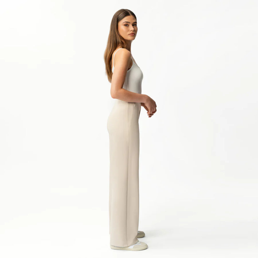 Solid Colored Straight Pants-Legletic