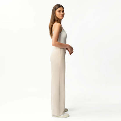 Solid Colored Straight Pants-Legletic