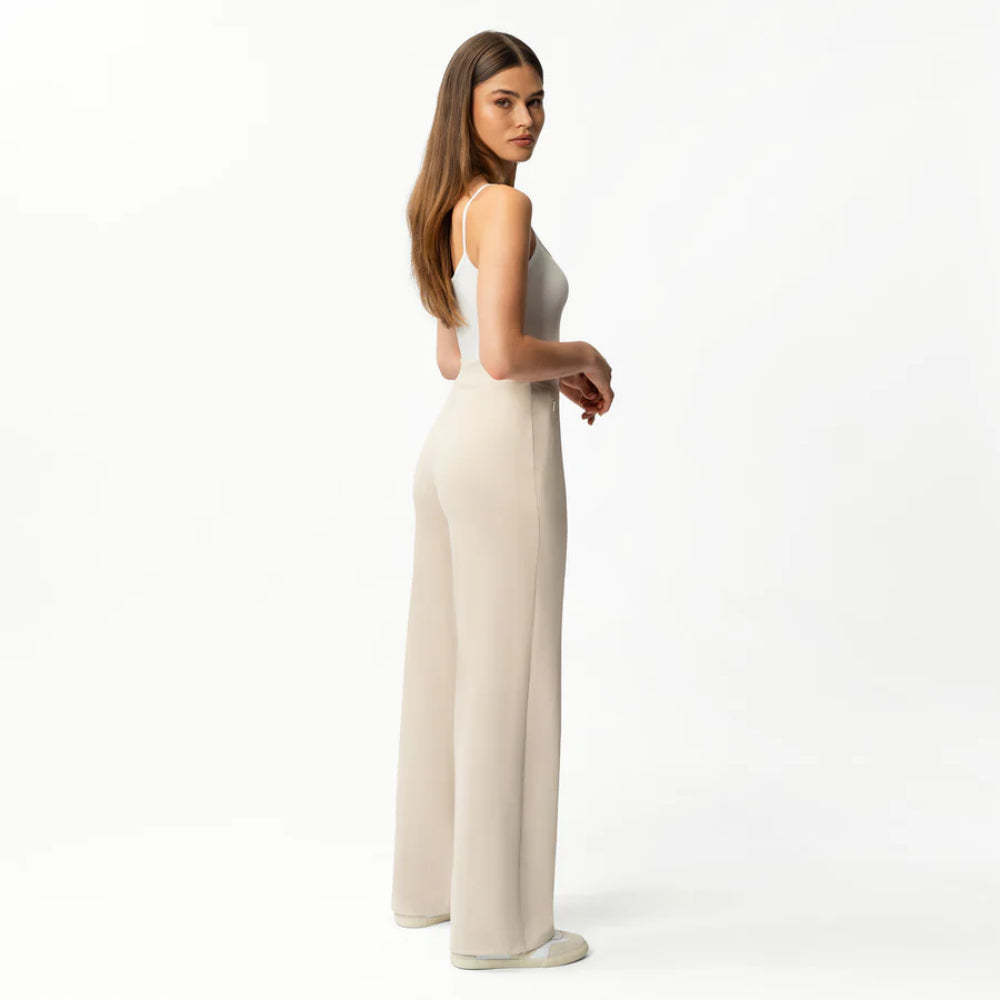Solid Colored Straight Pants-Legletic
