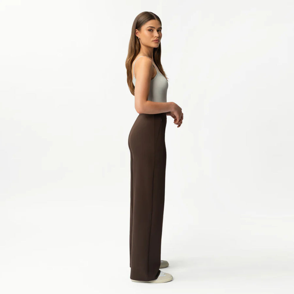 Solid Colored Straight Pants-Legletic
