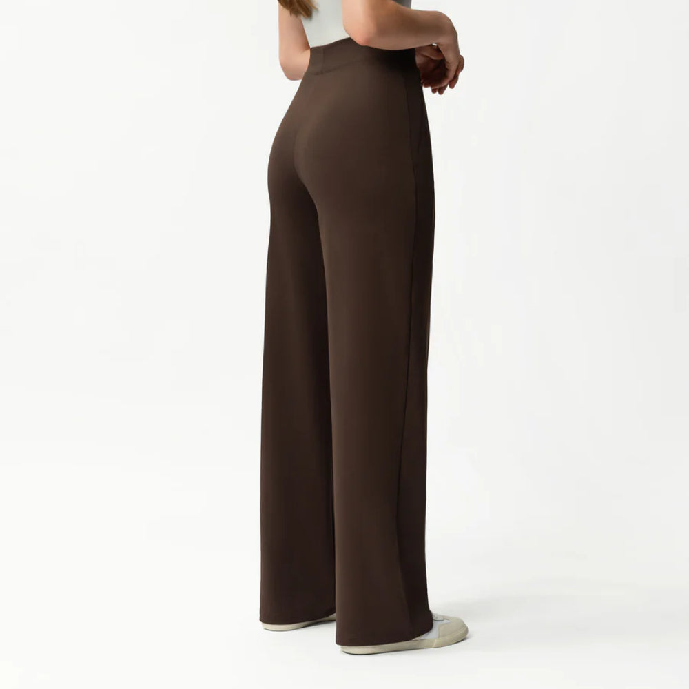 Solid Colored Straight Pants-Legletic