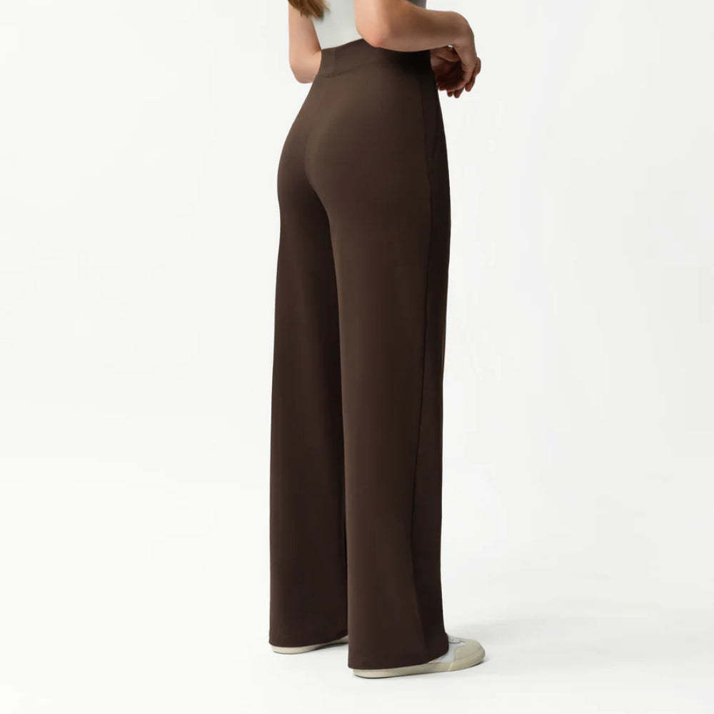 Solid Colored Straight Pants-Legletic