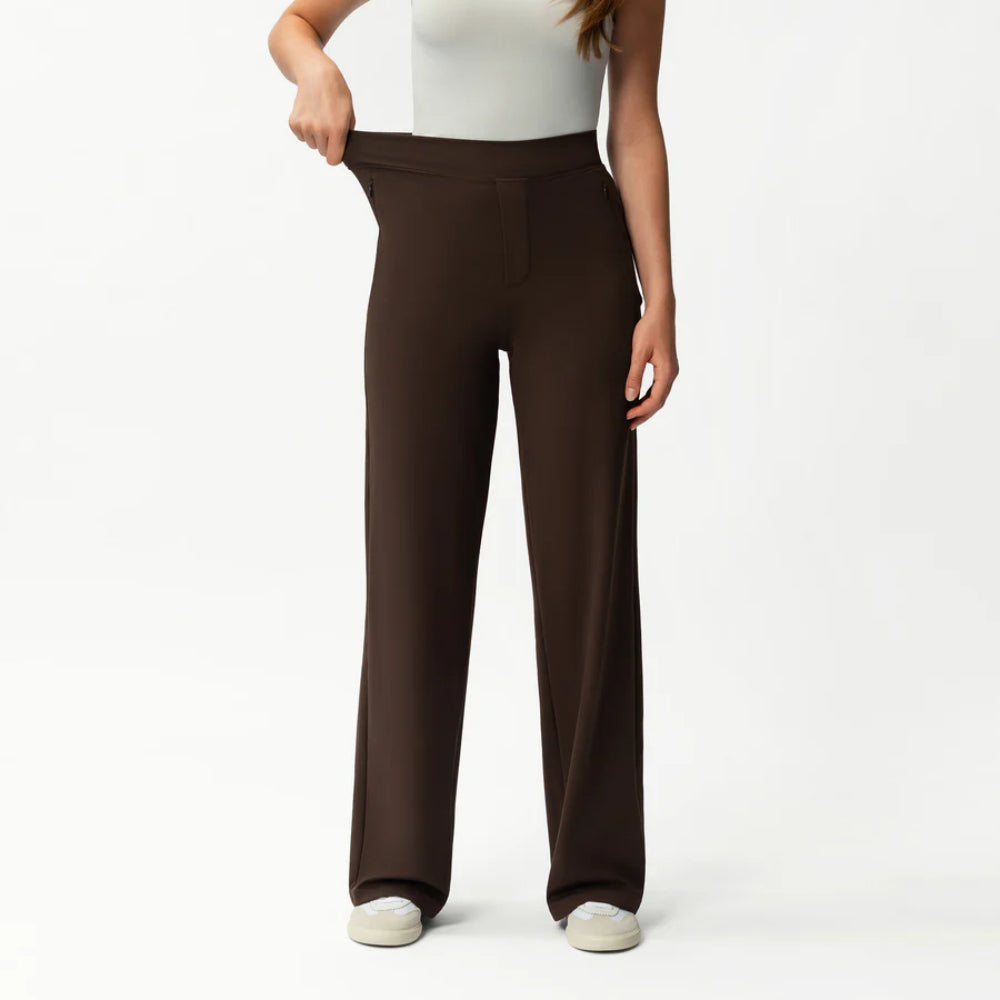 Solid Colored Straight Pants-Legletic