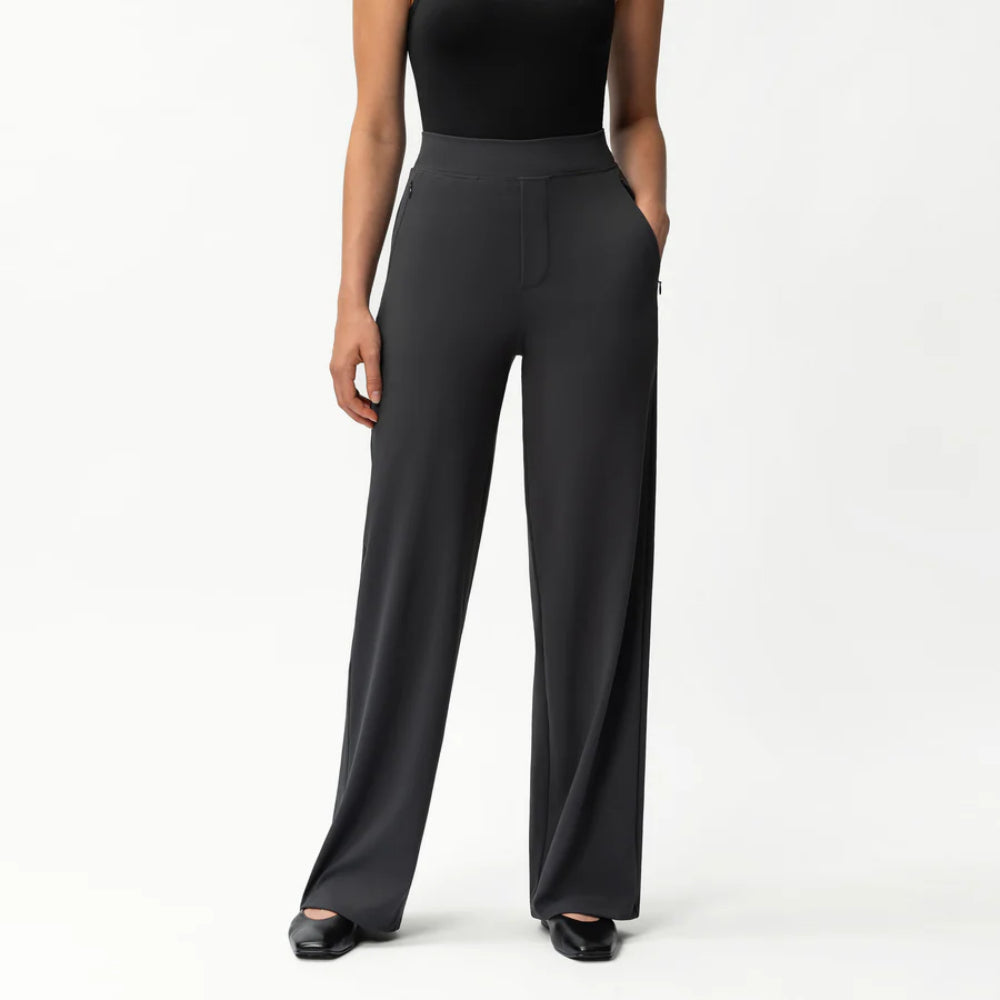 Solid Colored Straight Pants-Legletic