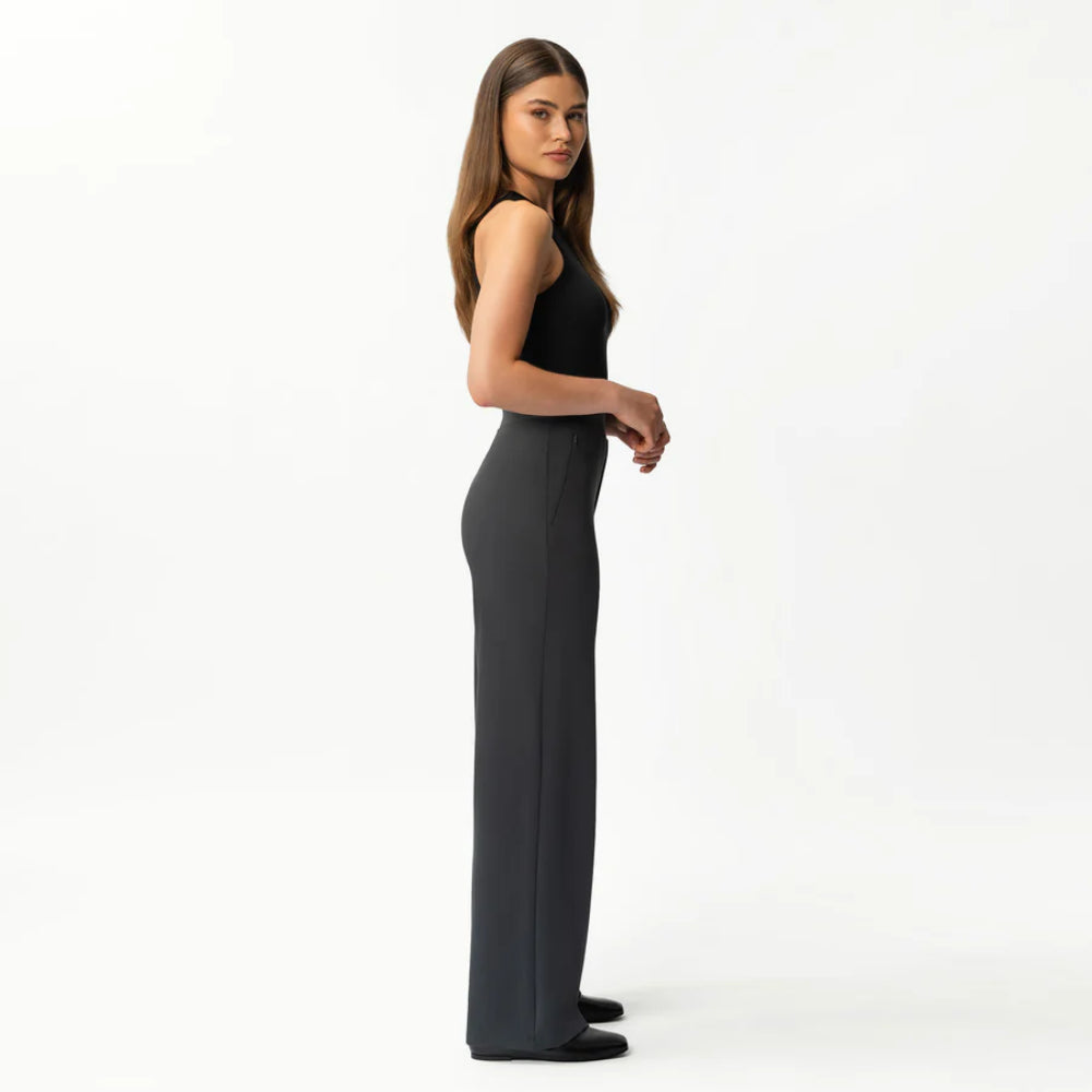Solid Colored Straight Pants-Legletic