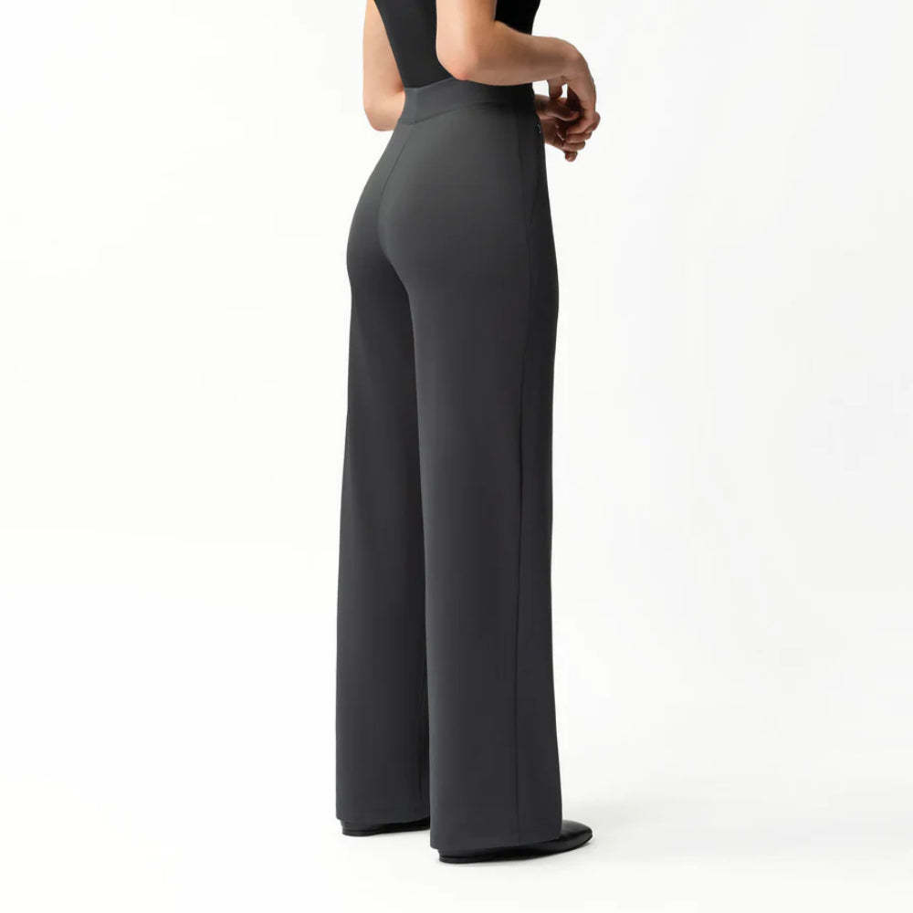 Solid Colored Straight Pants-Legletic