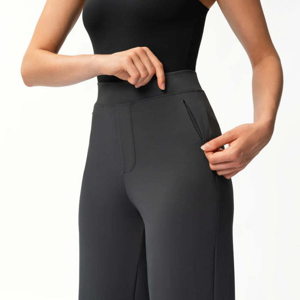 Solid Colored Straight Pants-Legletic