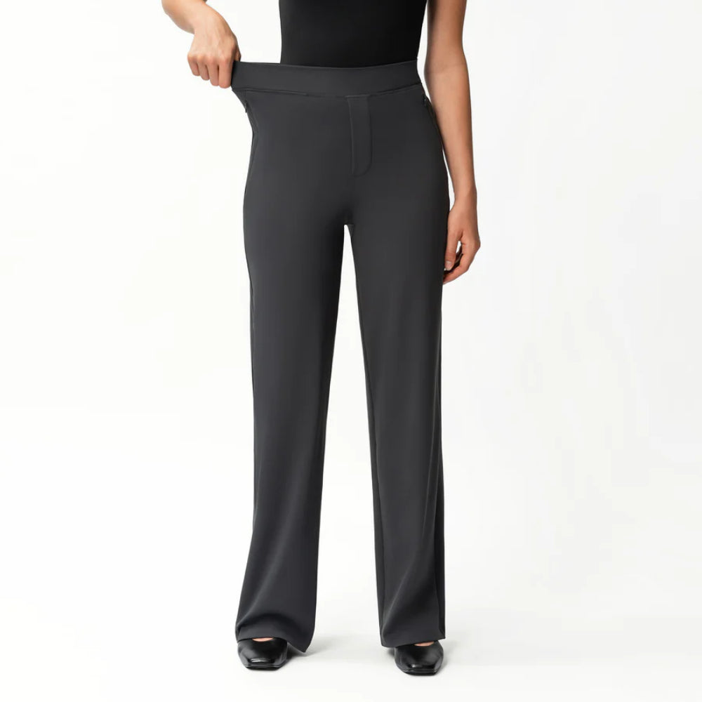 Solid Colored Straight Pants-Legletic