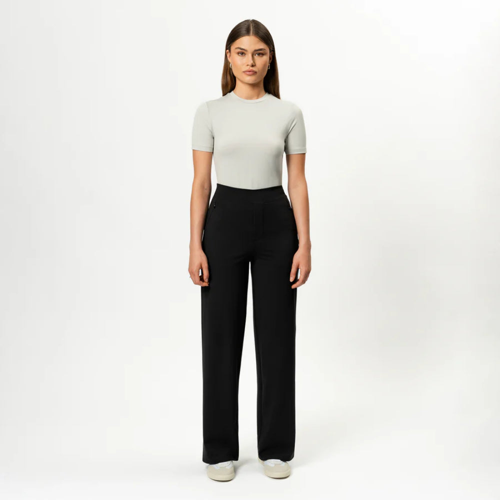 Solid Colored Straight Pants-Legletic