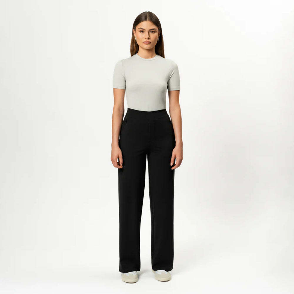 Solid Colored Straight Pants-Legletic