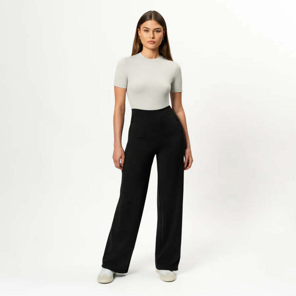 Solid Colored Straight Pants-Legletic