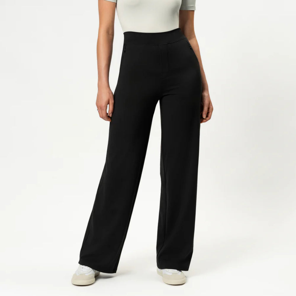 Solid Colored Straight Pants-Legletic