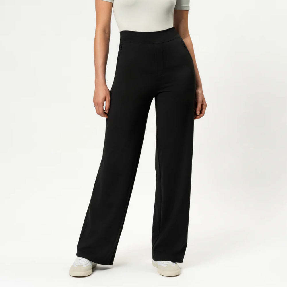 Solid Colored Straight Pants-Legletic