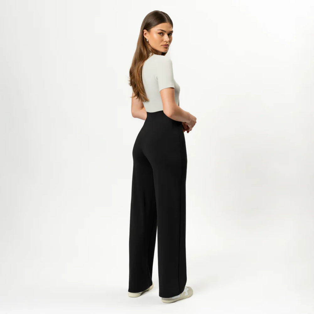 Solid Colored Straight Pants-Legletic