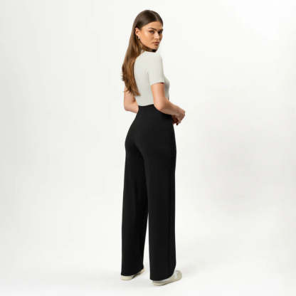 Solid Colored Straight Pants-Legletic