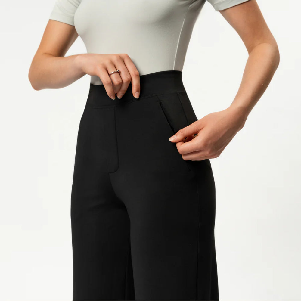 Solid Colored Straight Pants-Legletic