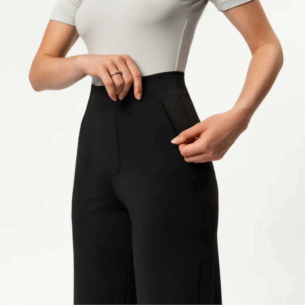 Solid Colored Straight Pants-Legletic