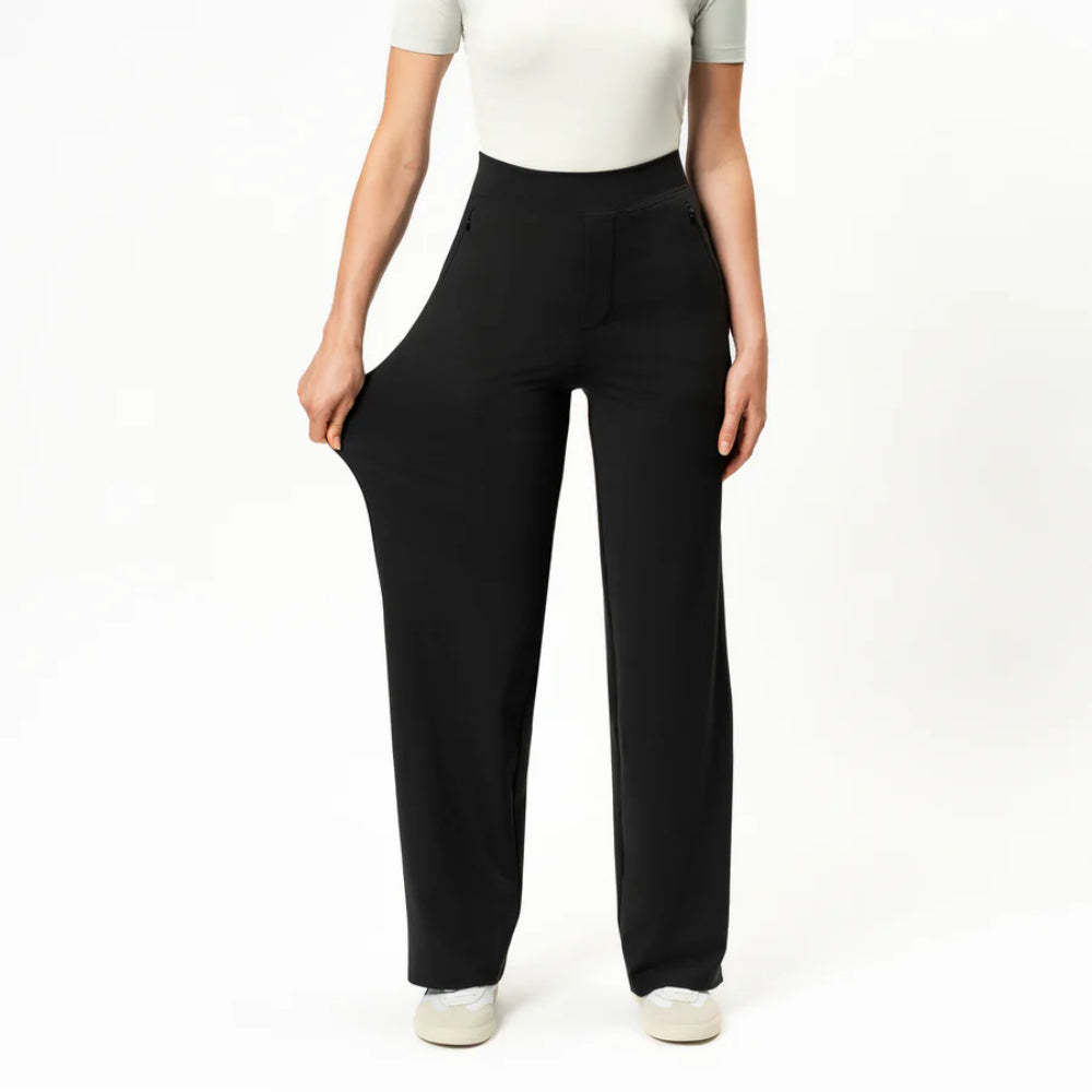 Solid Colored Straight Pants-Legletic