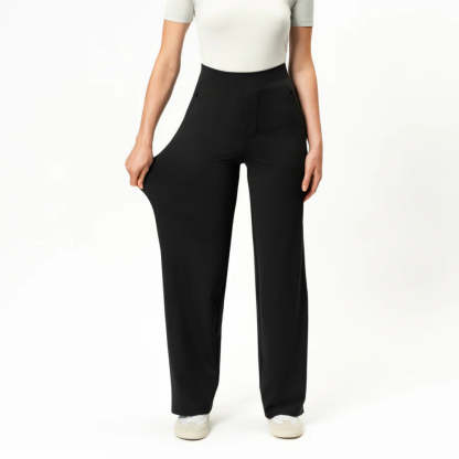 Solid Colored Straight Pants-Legletic