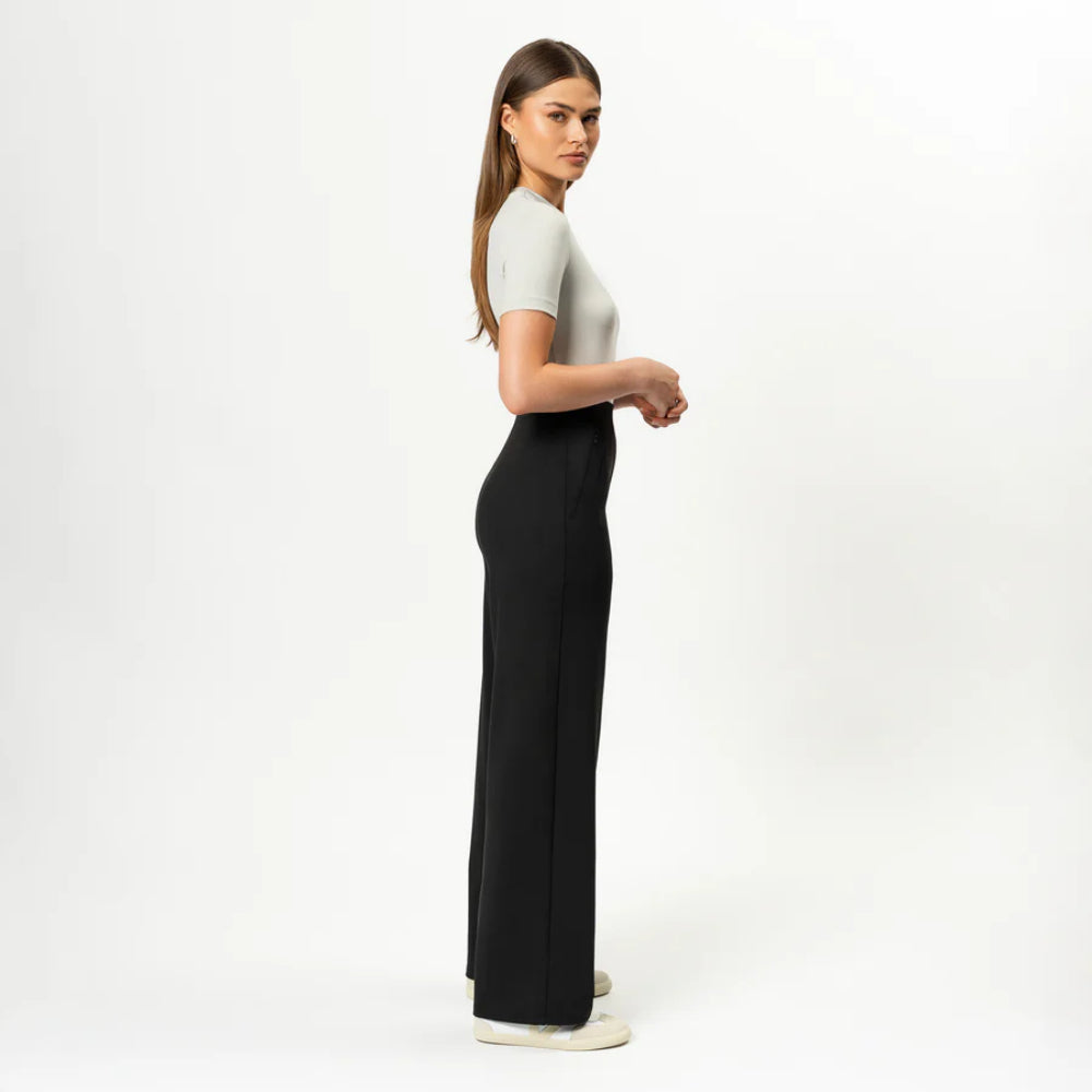 Solid Colored Straight Pants-Legletic