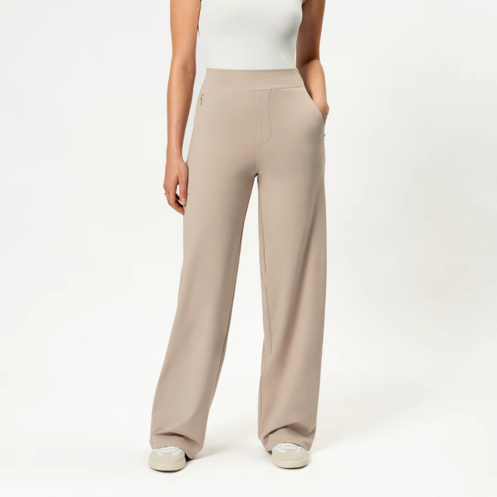 Solid Colored Straight Pants-Legletic