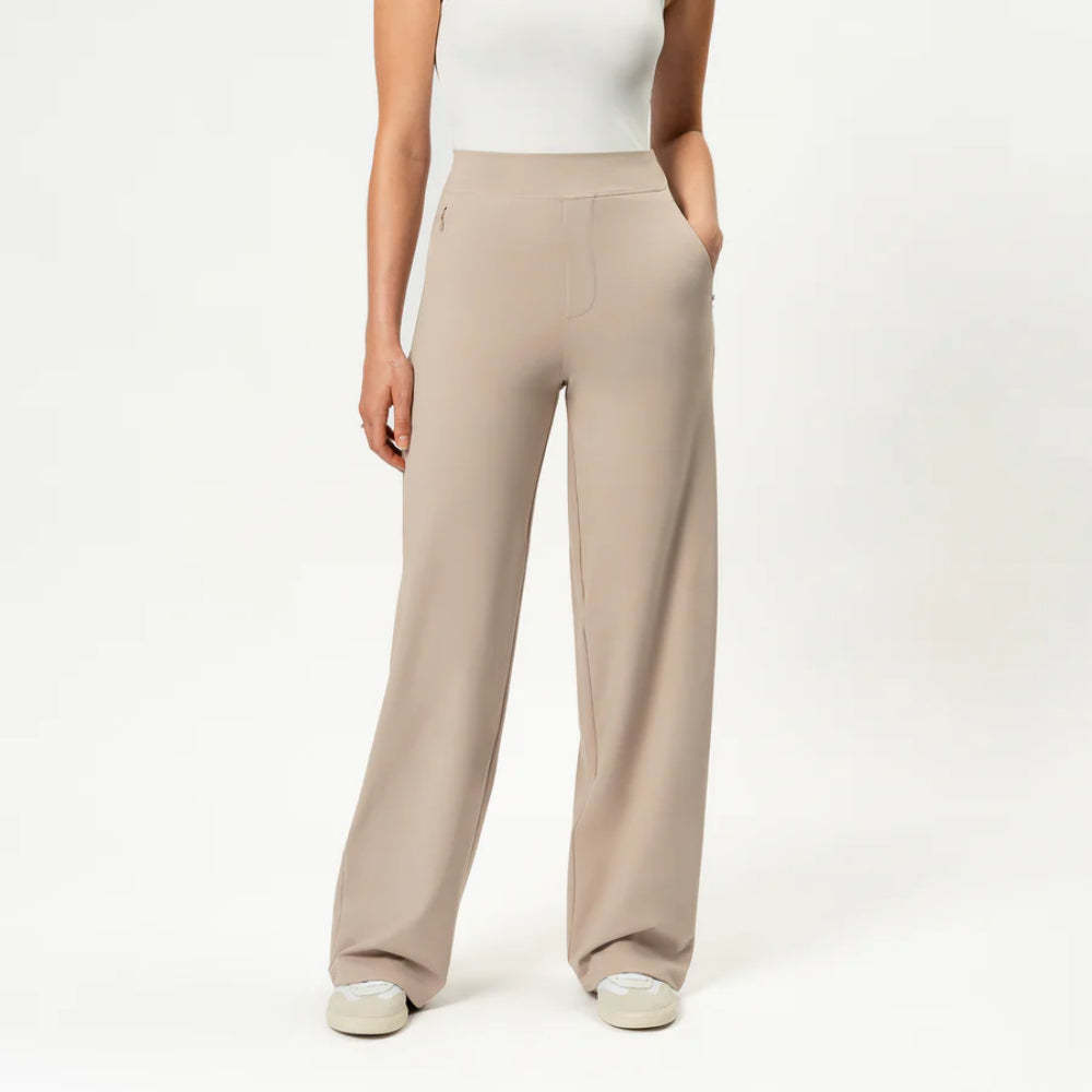 Solid Colored Straight Pants-Legletic