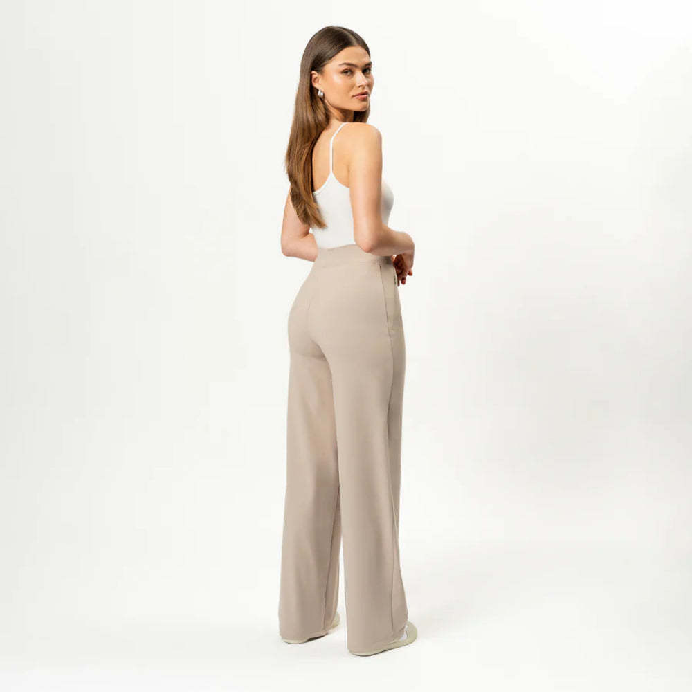 Solid Colored Straight Pants-Legletic
