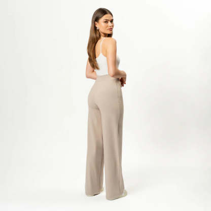 Solid Colored Straight Pants-Legletic