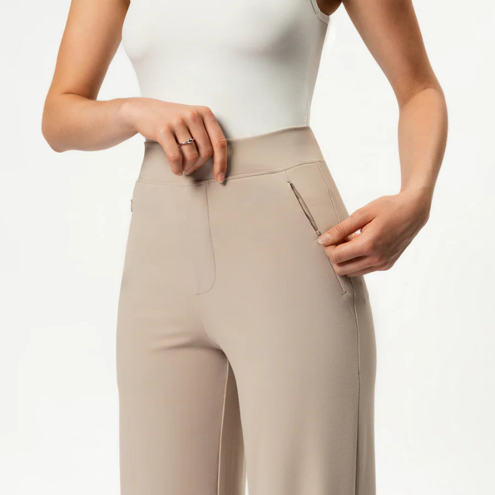 Solid Colored Straight Pants-Legletic