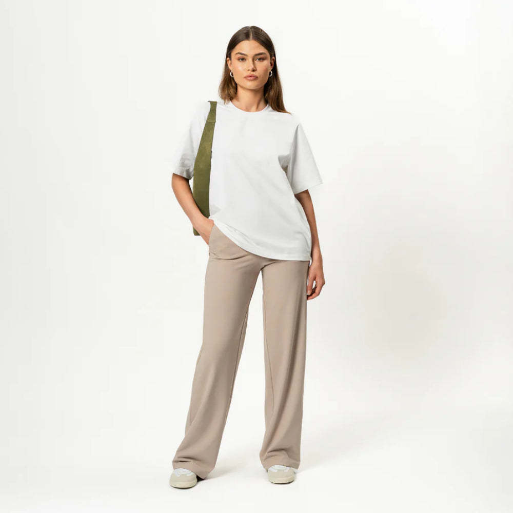 Solid Colored Straight Pants-Legletic