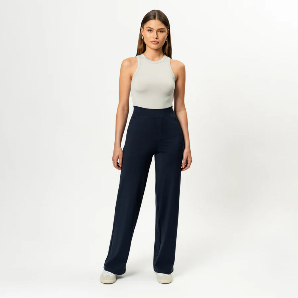 Solid Colored Straight Pants-Legletic