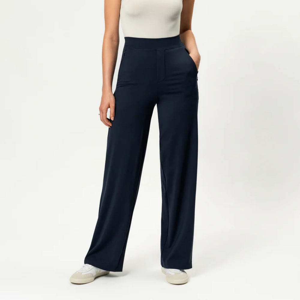 Solid Colored Straight Pants-Legletic