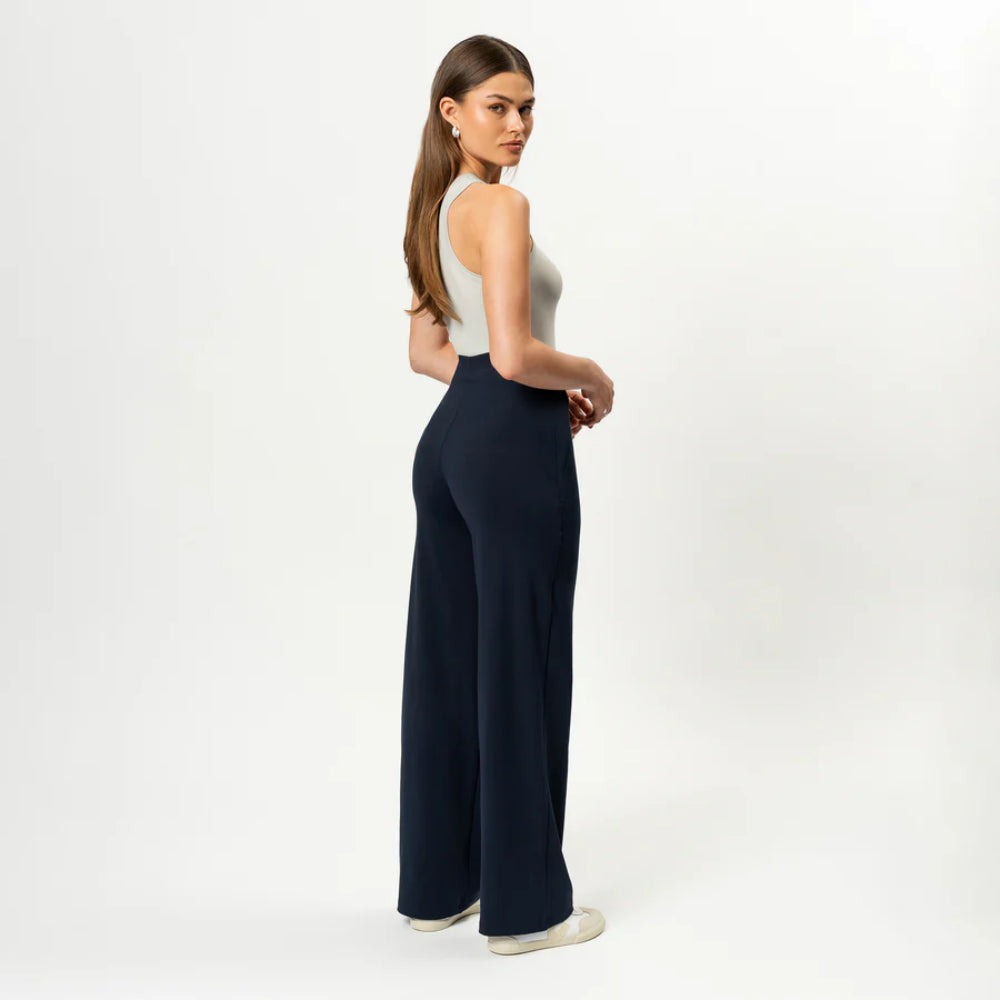 Solid Colored Straight Pants-Legletic