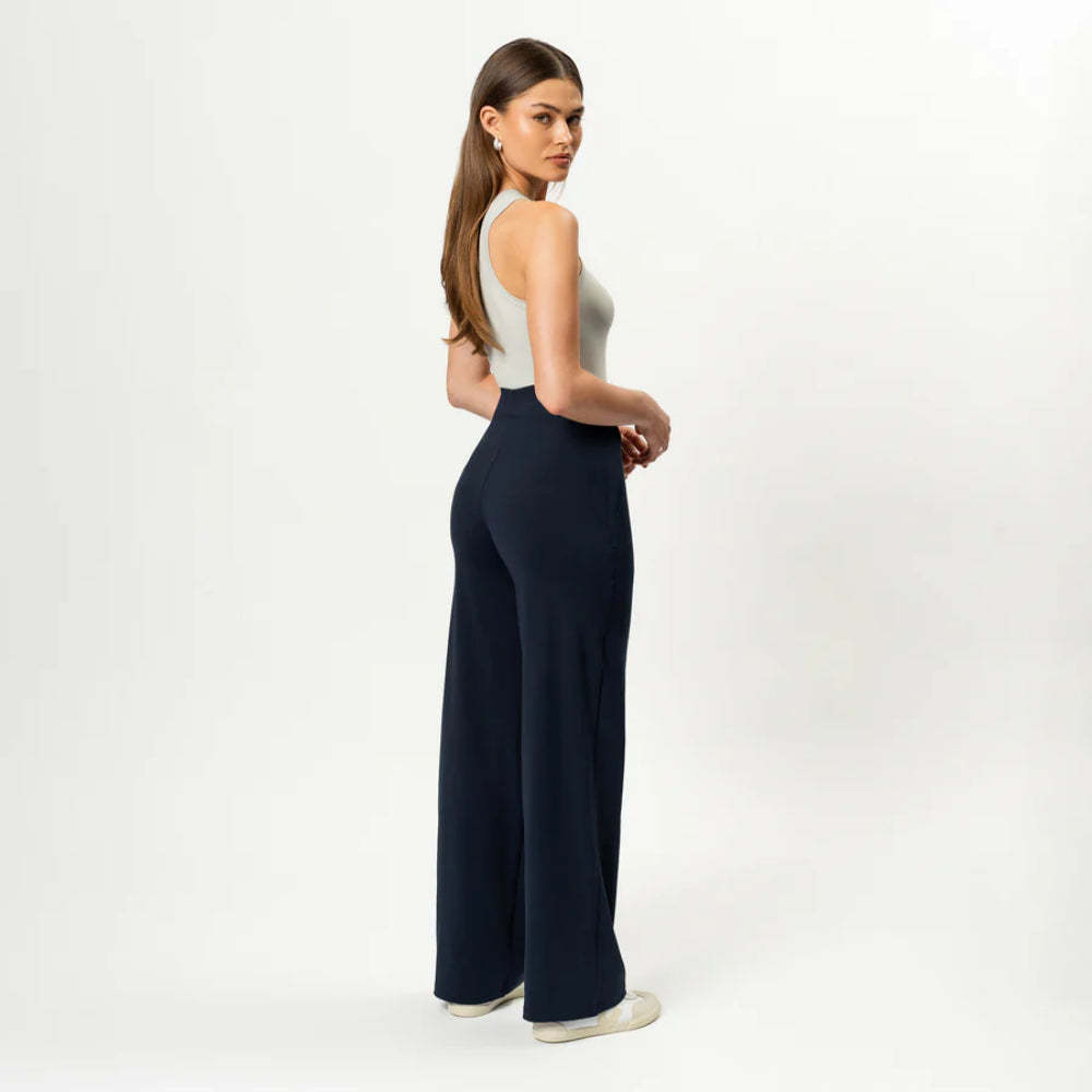 Solid Colored Straight Pants-Legletic