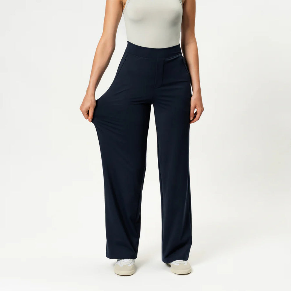 Solid Colored Straight Pants-Legletic