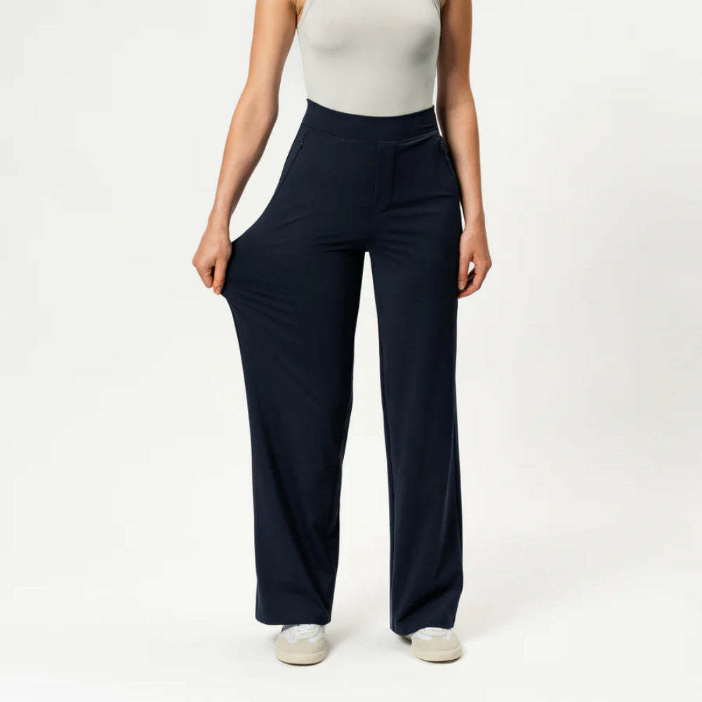 Solid Colored Straight Pants-Legletic
