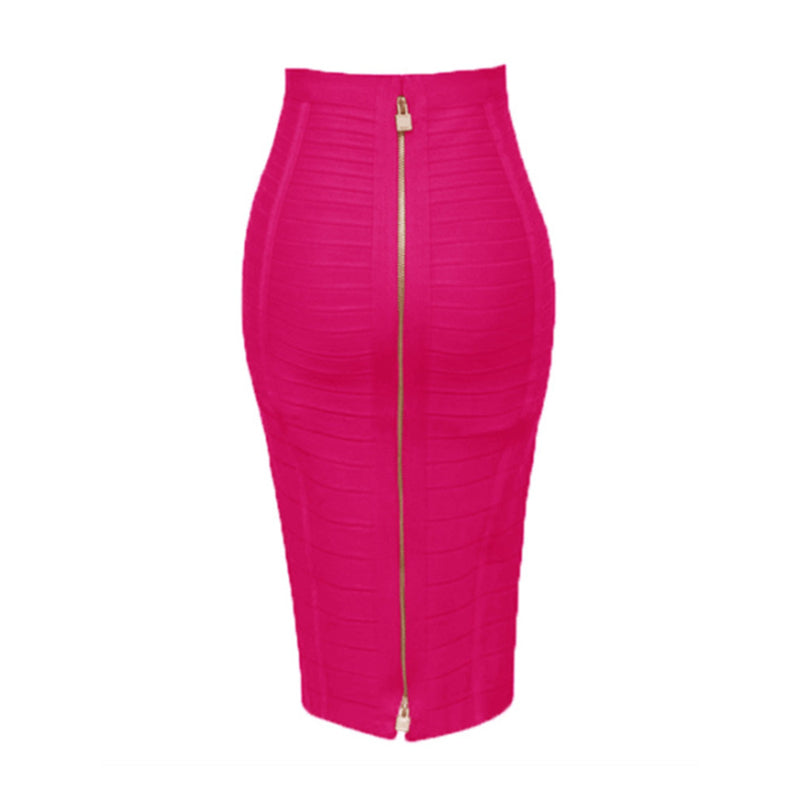 Solid Colors Zipper Women Skirts-Legletic