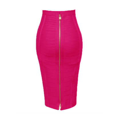 Solid Colors Zipper Women Skirts-Legletic