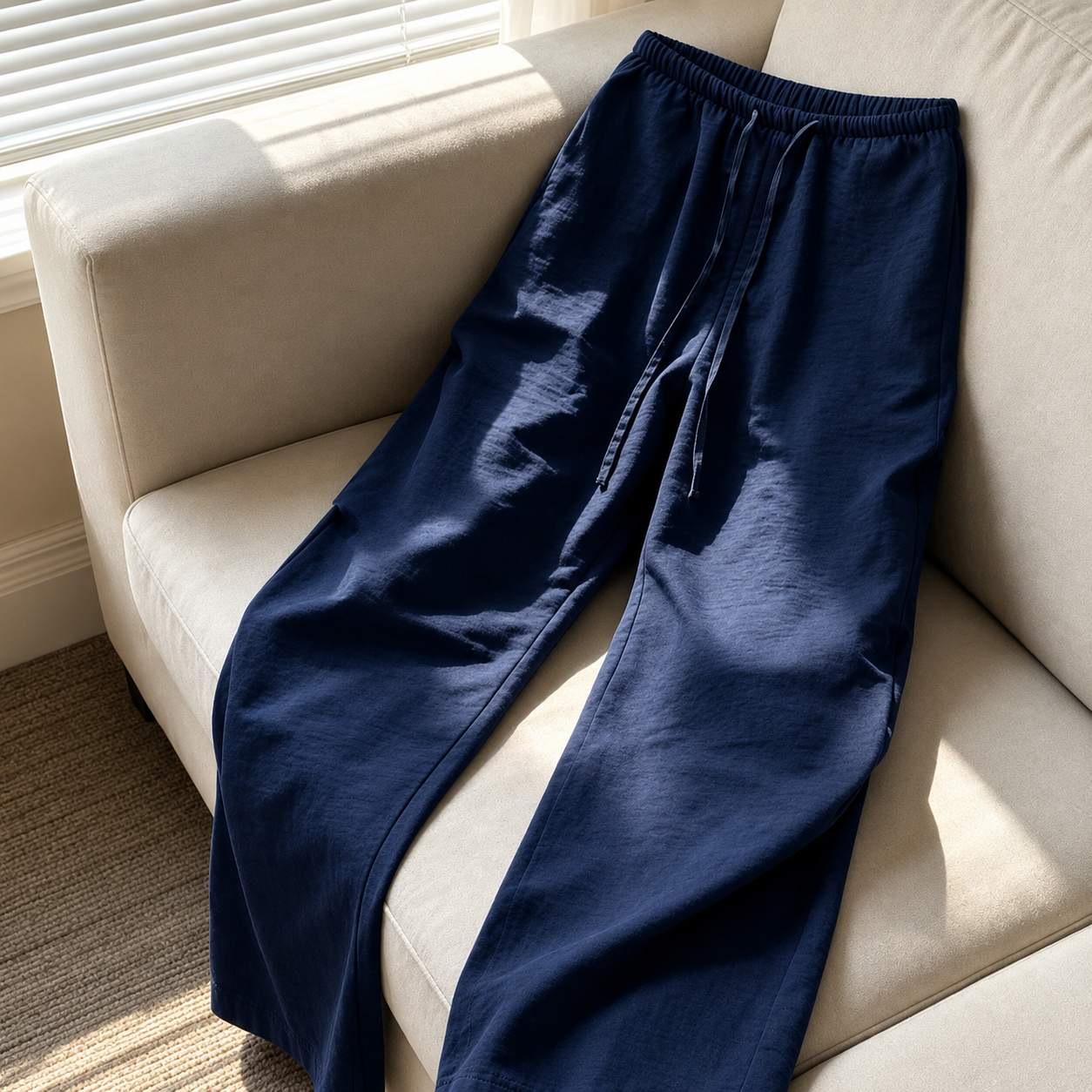 Linen Style High Rise Casual Pants For Everyday Vacation Women