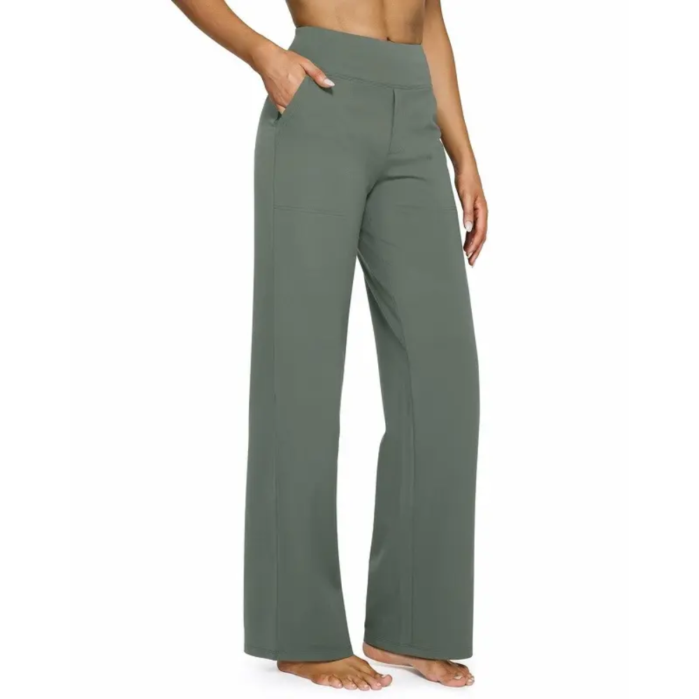 High Rise Loose Fit Wide Fit Casual Pants For Women